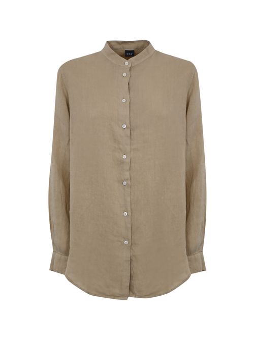 Camicia in lino beige FAY | NCWA150570T VTWC212